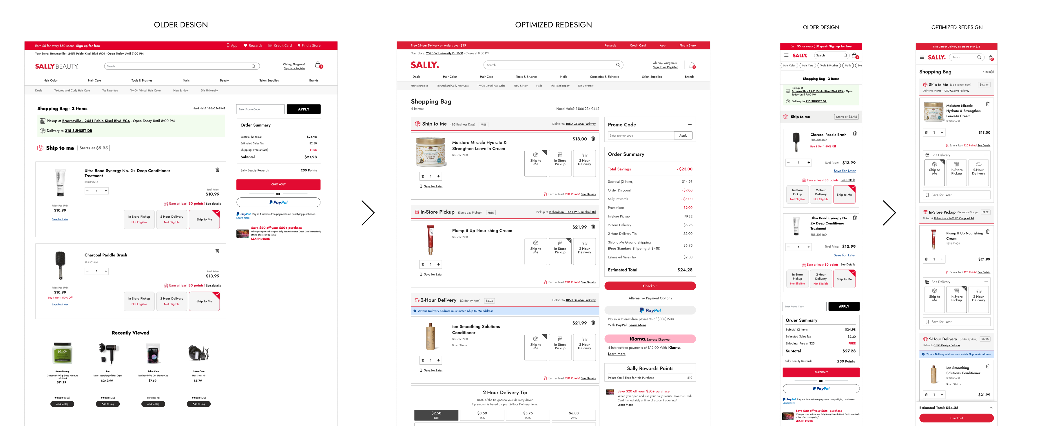 Overall bag page refinements