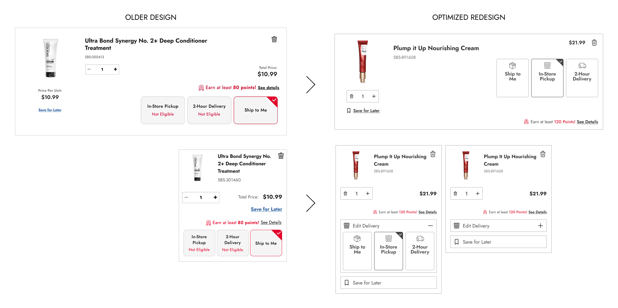 Product card improvements