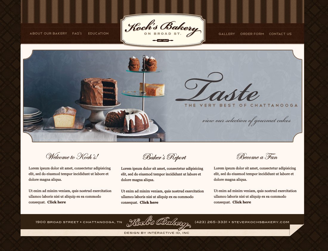 Koch's Bakery Website