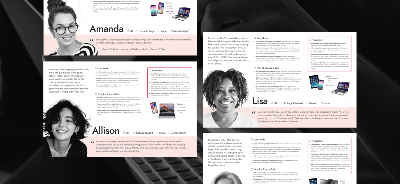 Personas: Sally App Customers